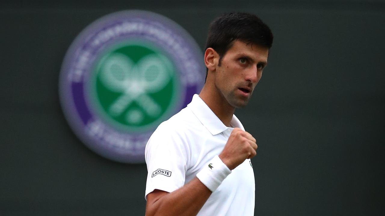 Novak Djokovic is through to the Wimbledon quarterfinals.