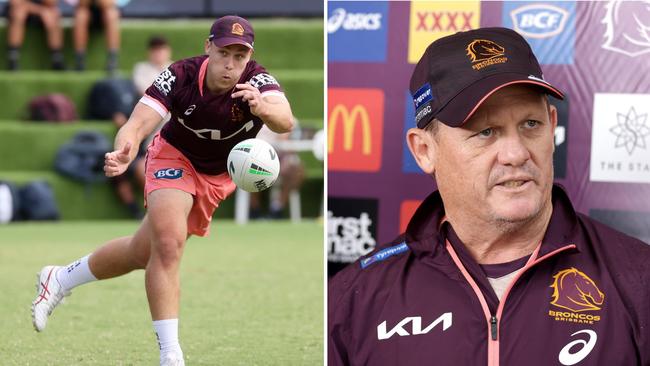 Broncos player Billy Walters is the son of current Brisbane Broncos coach, Kevin Walters. Pictures: Liam Kidston (L) and Steve Pohlner (R)