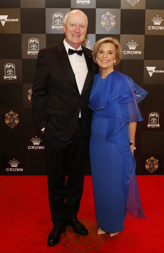 AFL Chair Richard Goyder with wife Janine. Picture: Michael Klein