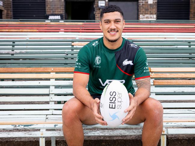 Jai Opetaia joins South Sydney Rabbitohs for their early morning training session to test his fitness with the boys.