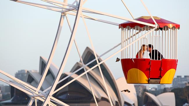 Luna Park Sydney’s ferris wheel dining. Picture: Damian Shaw