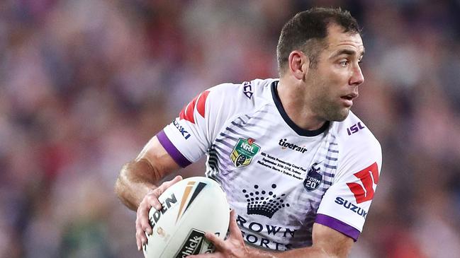 Cameron Smith in action for the Storm during the 2018 NRL grand final. Picture: Getty