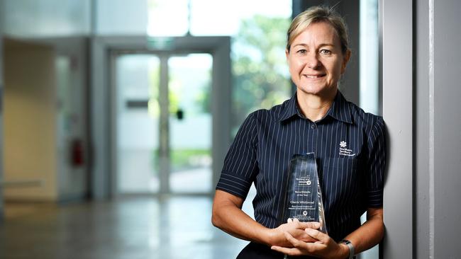 Cherie Whitbread was awarded the 2017 NT Nurse of the Year on Saturday evening. Cherie specialises in diabetes research and education, working in conjunction with the Royal Darwin Hospital and Menzies School of Health Research. PICTURE: Justin Kennedy