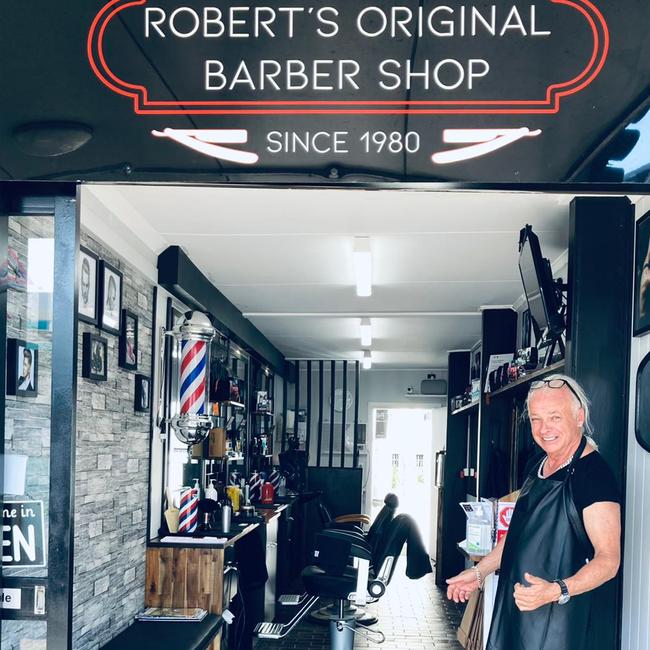 Robie Zullo opens Robert's Original Barber Shop in Woolloongabba.