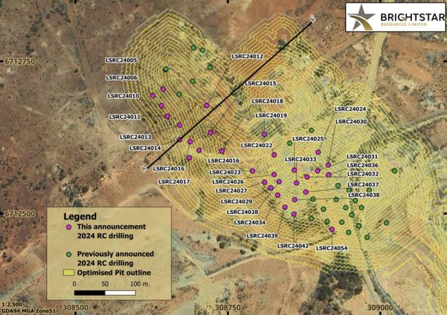 Drilling at the Pericles deposit within the Lady Shenton system. Pic: Brightstar Resources