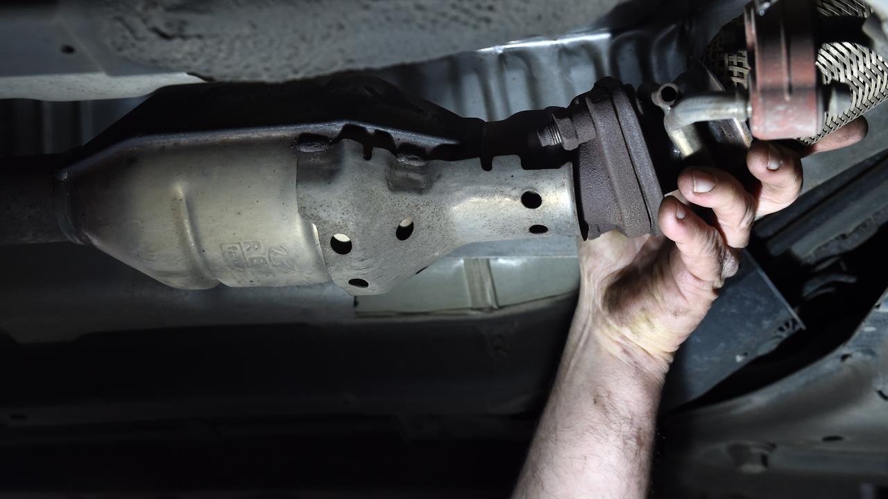 Thefts of catalytic converters are on the rise in Geelong and across the state. Parts are stolen and flogged off on black market for their rare earth materials. Photo: David Smith.