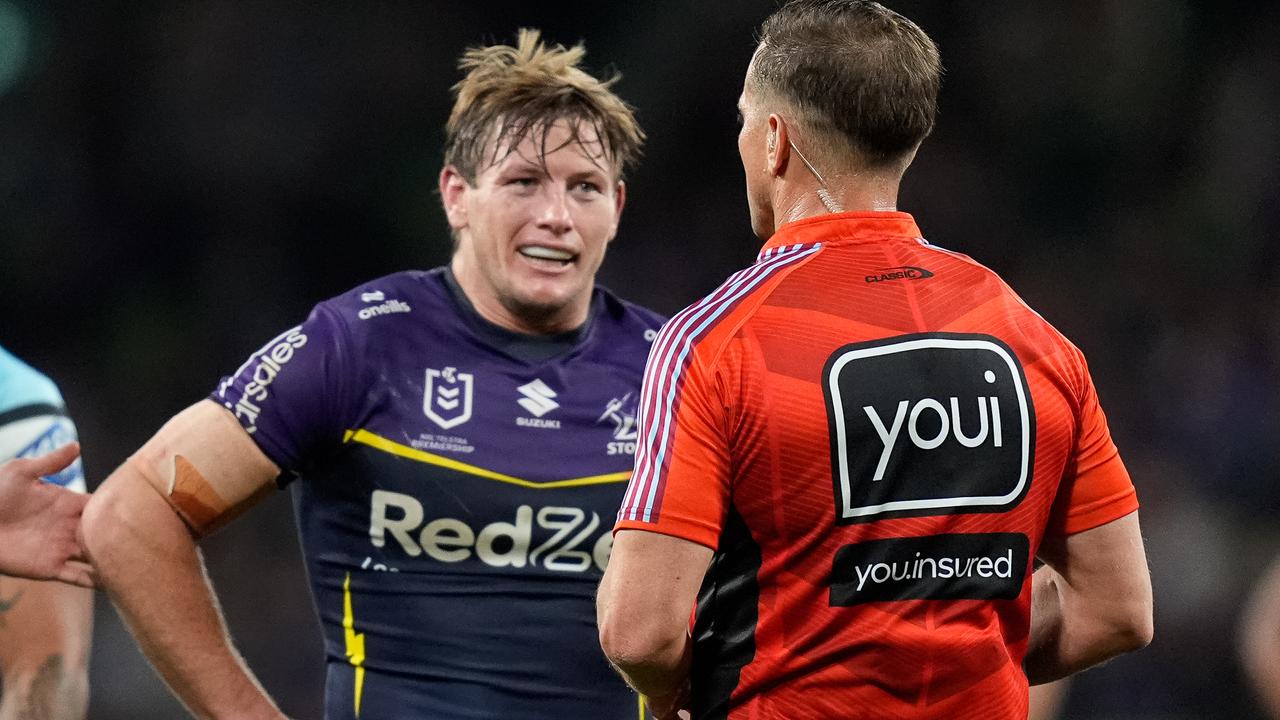 Harry Grant was sin binned for the tackle but beat the charge at the judiciary. Picture: NRL Images