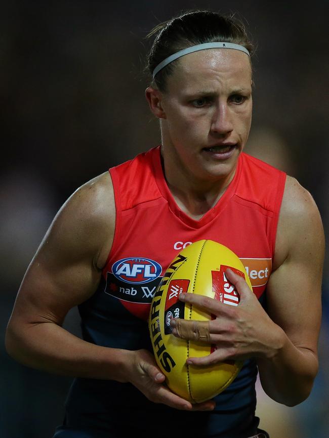 Could Karen Paxman lead the Demons to the AFLW02 flag? Picture: Wayne Ludbey