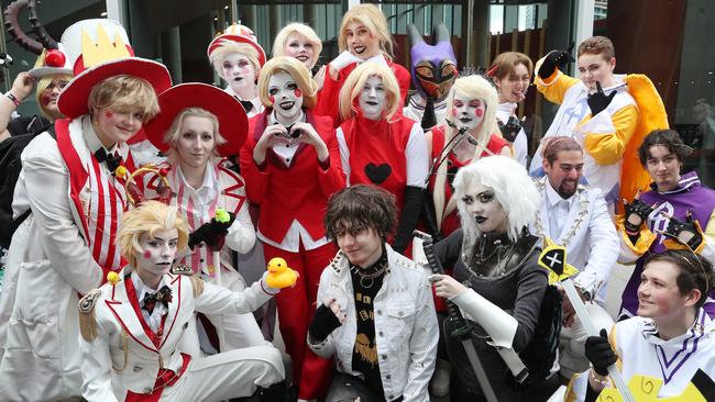 People dress as their favourite characters at Oz Comic-Con at the Melbourne Melbourne Convention & Exhibition Centre. Picture: NCA NewsWire / David Crosling