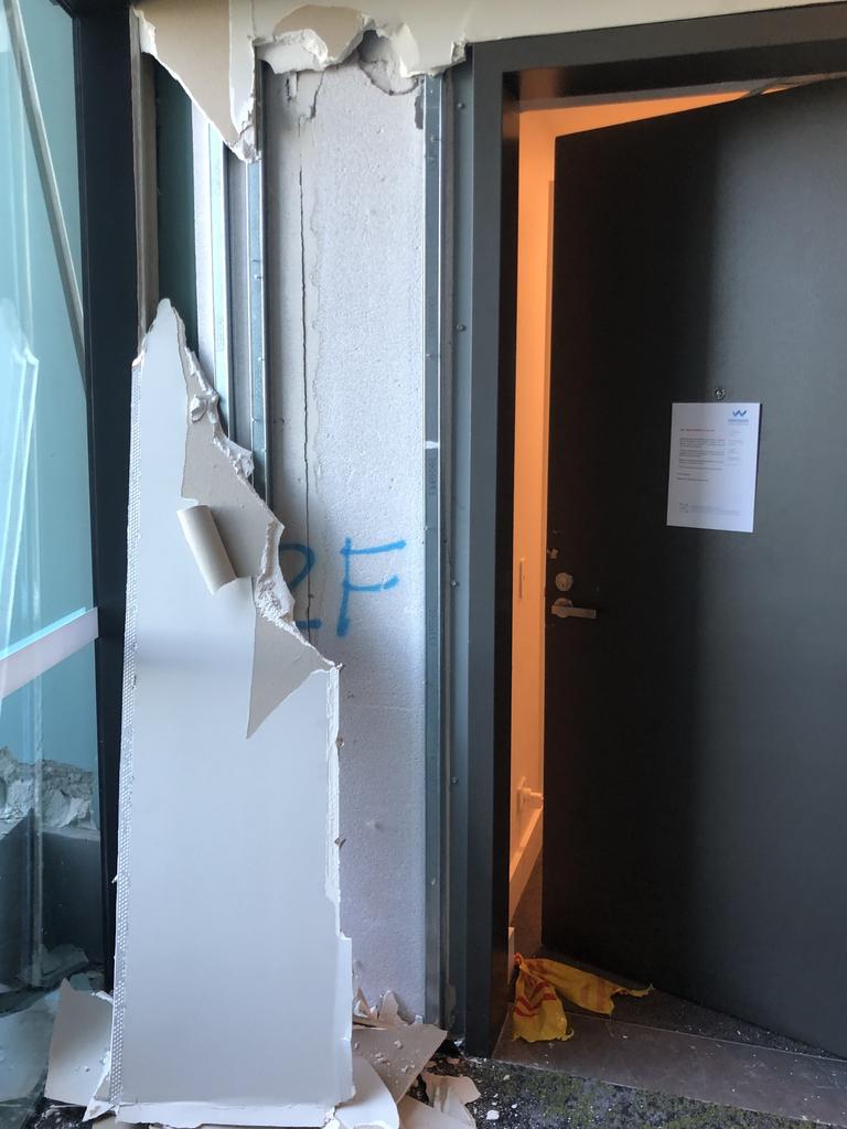 Exclusive pictures showing damage to Opal Towers Building 