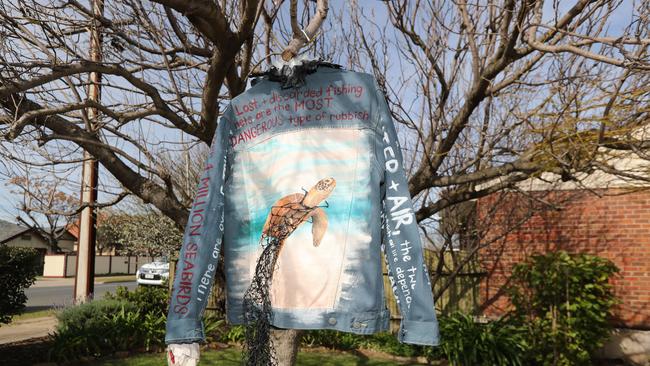 Chelsea’s Year 12 art project was a jacket with a strong environmental message. Picture: Tait Schmaal