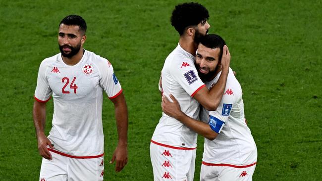 Tunisian players Ali Abdi, Ferjani Sassi and Naim Sliti.