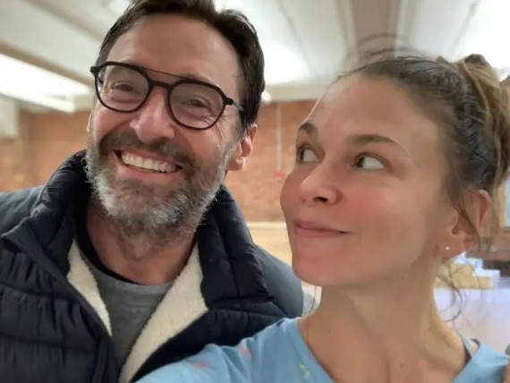 Hugh Jackman and Sutton Foster. Picture: hughjackman/Instagram