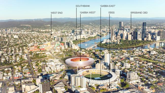 Kirk Studio Architects GABBA Stadium proposal for the Brisbane 2032 Olympic and Paralympic Games. Picture: Kirk Studio