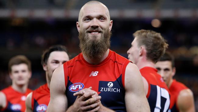 Can Max Gawn spoil Tom Mitchell’s party? Picture: Getty Images