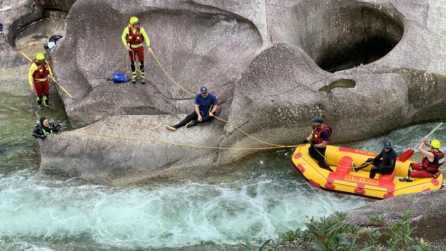 Police search for Madison Tam, 18, at the Devil's Pool. Picture: QPS