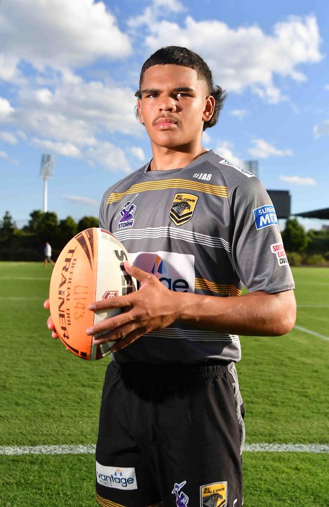 Sunshine Coast Falcons under-16s players. Christian Simpson. Picture: Patrick Woods.