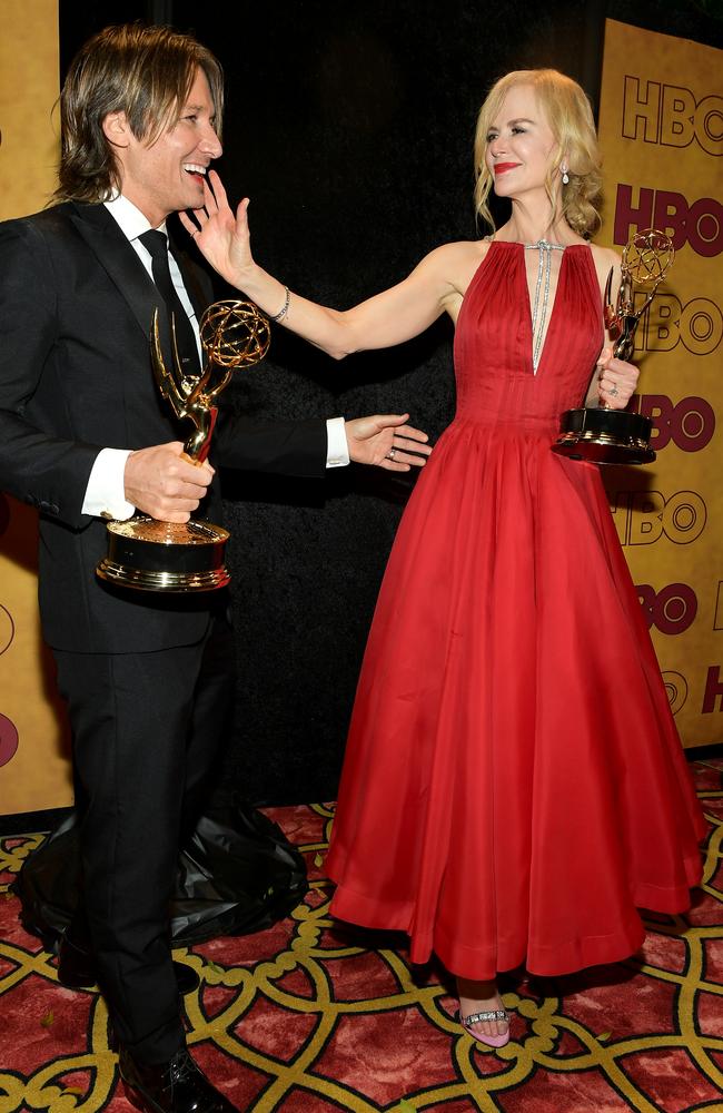 Keith Urban and Nicole Kidman attend HBO’s Post Emmy Awards Reception at The Plaza at the Pacific Design Center on September 17, 2017 in Los Angeles, California. Picture: Getty