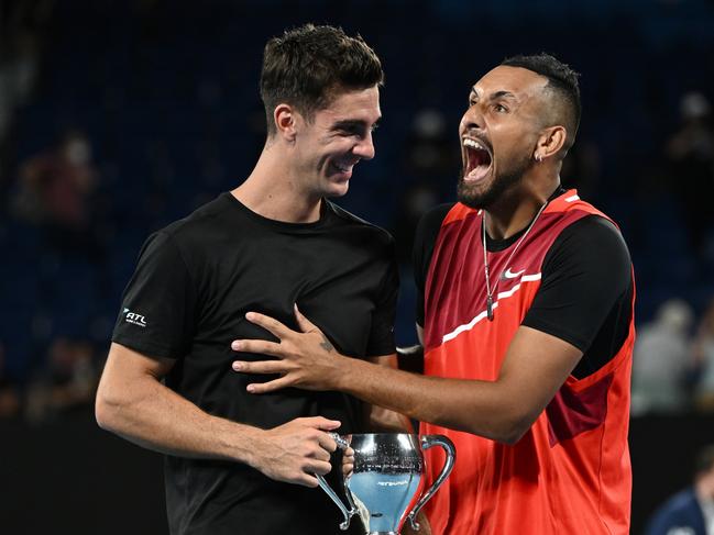 Kokkinakis confirms he and Kyrgiohs plan to bring back Special K in the Men’s doubles. Picture: Getty Images