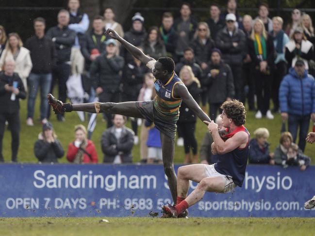 VAFA Premier Men's Grand Final - St Kevin's Old Brighton played at Trevor Barker Oval. Thomas Jok - St Kevins OB. Picture: Valeriu Campan