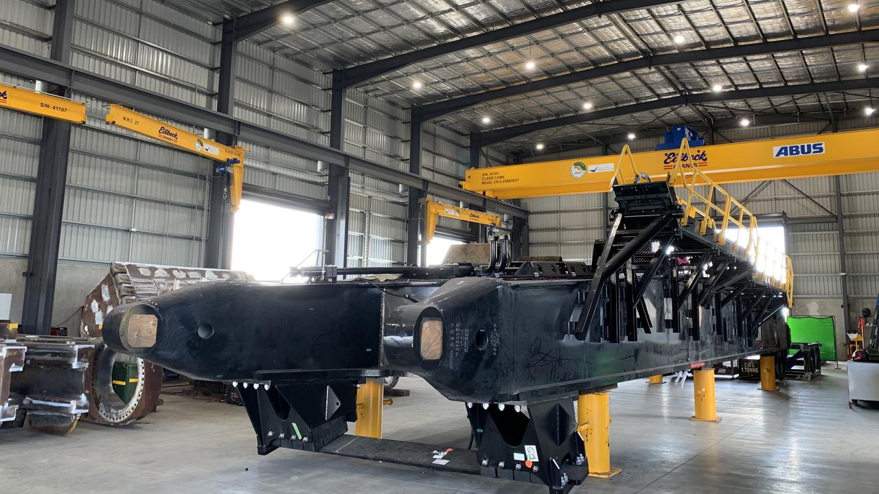 The new FMS Group workshop in Mackay boasts a 126-tonne crane capacity. Picture: Duncan Evans