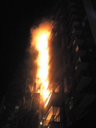 The Lacrosse building fire in the Docklands in 2014. Picture: Supplied