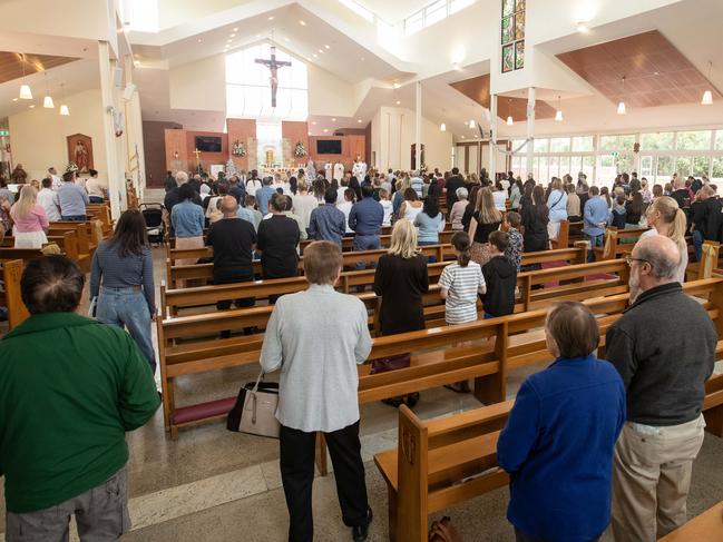 The special mass was dedicated to the Tadros family. Picture: Julian Andrews