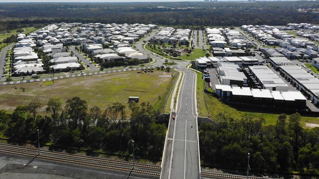 The Sage Street bridge which connects The Surrounds estate in Helensvale. Picture: Facebook.