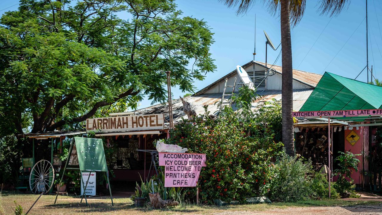 The Pink Panther Hotel in Larrimah is among the Territory’s most iconic pubs. Picture By Amos Aikman/The Australian