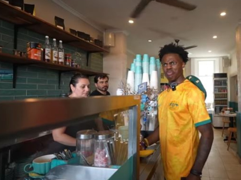 A YouTube star has been left shocked at the price of a banana at a Bondi cafe. Picture: YouTube/IShowSpeed