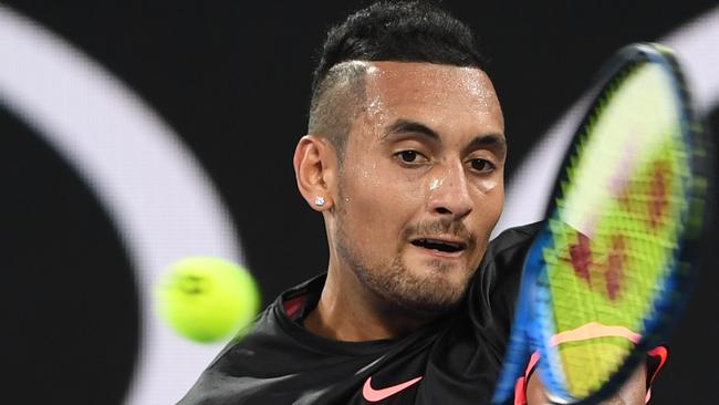 Nick Kyrgios has produced a brilliant performance to defeat Viktor Troicki in straight sets. Picture: AAP