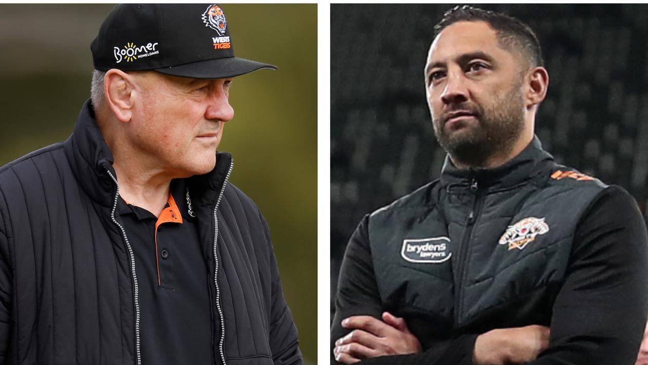 Tigers duo Tim Sheens and Benji Marshall. Getty