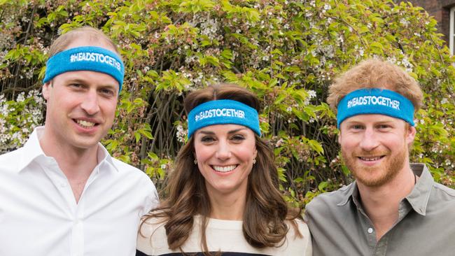 Prince William, Kate Middleton and Prince Harry launching Heads Together in 2016. Picture: Nicky J Sims/Getty Images for Royal Foundation