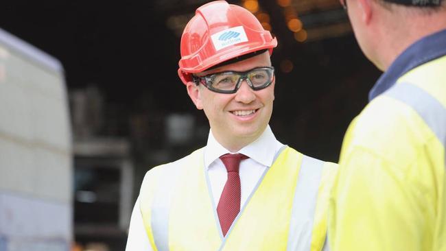 Minister Matt Kean at Port Kembla Steelworks Picture: Supplied
