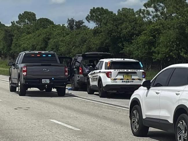 A car which is believed to be the accused gunman’s car. Picture: Martin County Sheriff