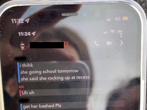Students arranged the attack via a social media messaging app.