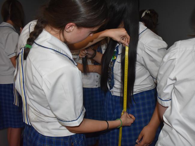 Year 12 students at Loreto College 'Rocked the Chop' for the Cancer Council's Ponytail Project.