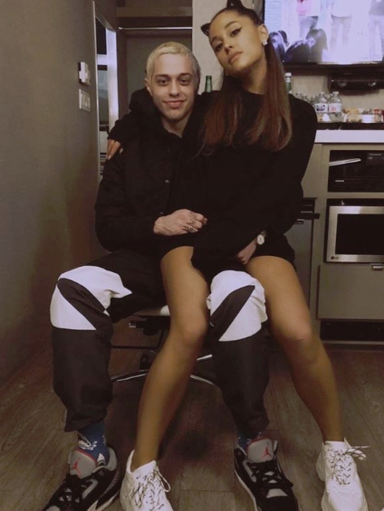 Pete Davidson with Ariana Grande.