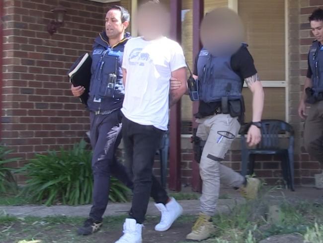 A man arrested at Delahey. Picture: Victoria Police.