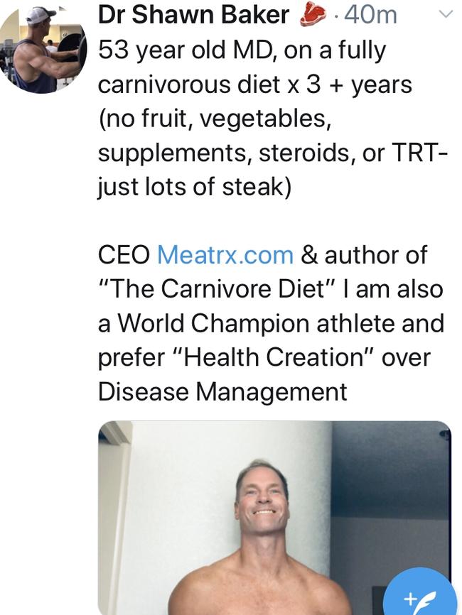 Dr Shaun Baker has not eaten fruit or vegetables for three years.