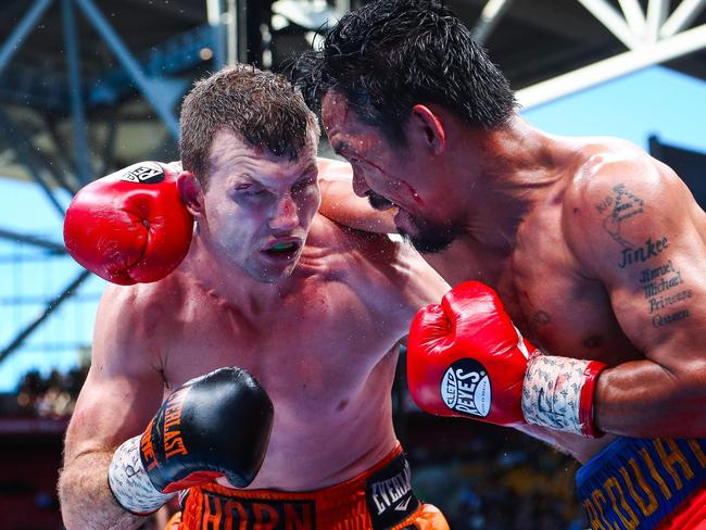 Horne and Pacquiao go toe-to-toe. Picture: Getty