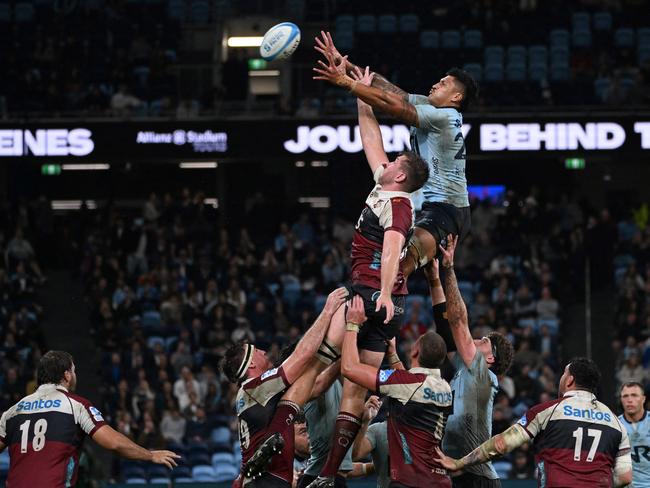 Reds lock Angus Blyth will be on his way to the Waratahs next season. Picture: AFP