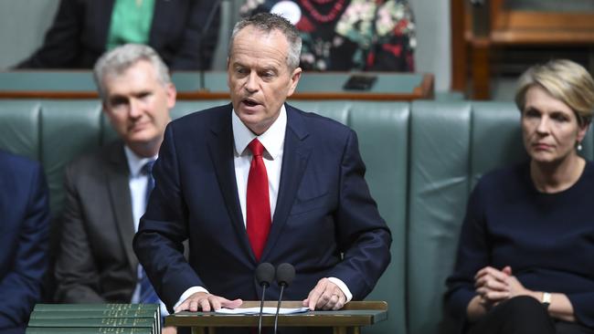 Mr Shorten’s budget reply came as Labor attacked the government’s over its $140 billion income tax cut plan.