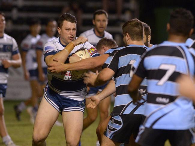 ROCKY RUGBY LEAGUE: Brothers' Riley Reid with the ball