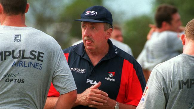 Warren Ryan always liked to finish a training session with a defensive drill. Picture: Robert McKell. Rugby League