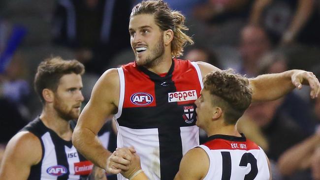 Josh Bruce looked dangerous on the St Kilda forward line. Picture: Getty Images