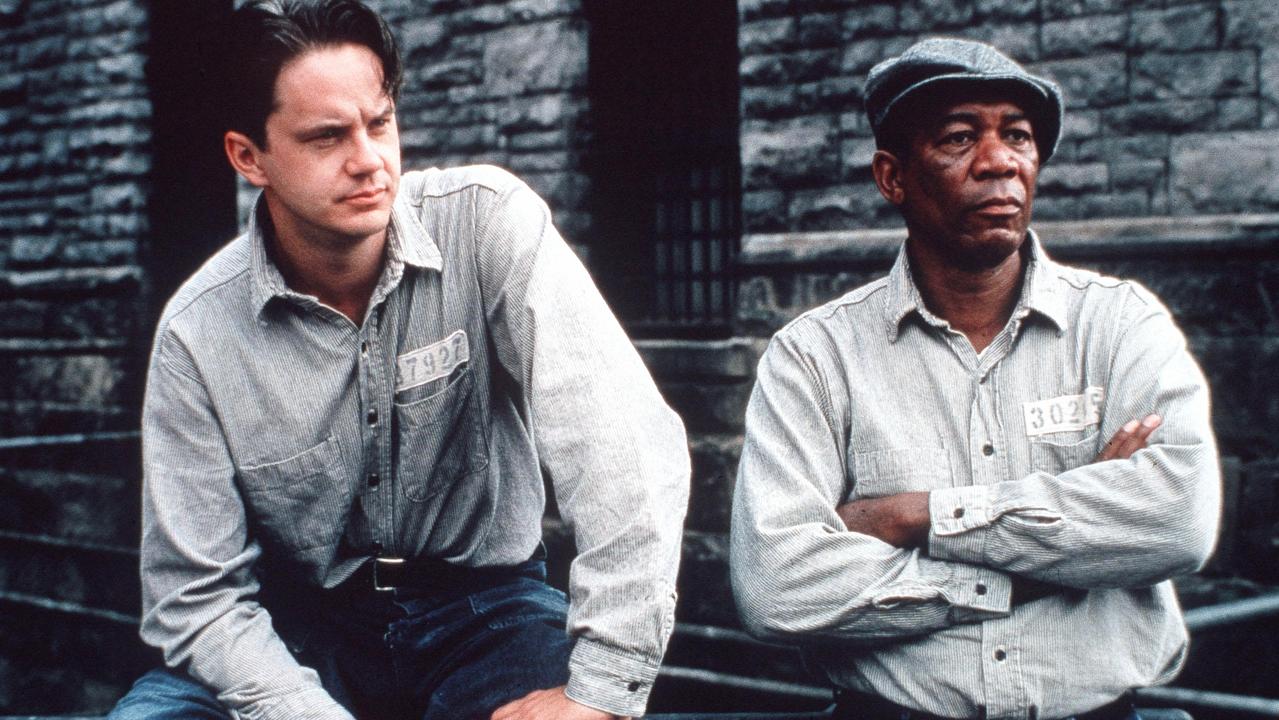 Tim Robbins as Andy Dufresne and Morgan Freeman as Red in <i>The Shawshank Redemption</i>. Picture: Ronald Grant Archive/Alamy.