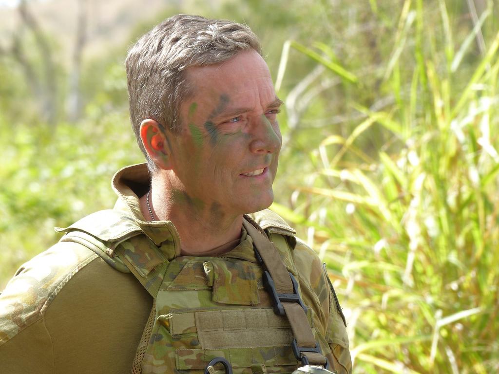 Brigadier Dave McCammon, commander of Townsville-based 3rd Brigade speaking at the Townsville Field Training Area during Exercise Brolga Run. Picture: Blair Jackson.