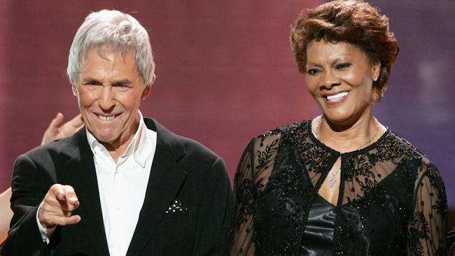 Warwick and hitmaker Burt Bacharach worked together for decades. Picture: Getty