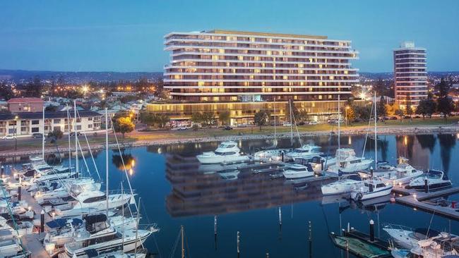 Artist’s impression of the Lustro hotel development at Glenelg.